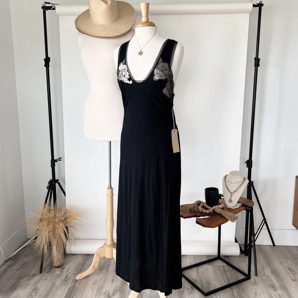 ON HOLD 🤍 LA PERLA VINTAGE BLACK LACE DETAILED MAXI DRESS - Picture 2 of 9